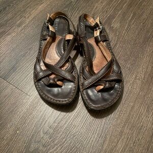 $ Clearance Sale $ Born Brown Leather Sandals
